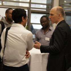 Heinz Beck (right) in discussion with IGSN students