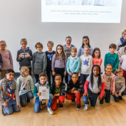 The winners of the first prize of the class competition, Weilenbrink Schule, class 4a