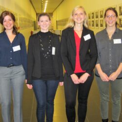 In the morning current PhD researchers presented their work (from left to right): Marion Brickwedde, Hannah Kruse, Laura Berg and Anika Pützer