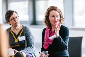 Jenny Read and Mara Mather in their brainstorming session