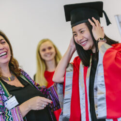 Preparing for the graduation ceremony