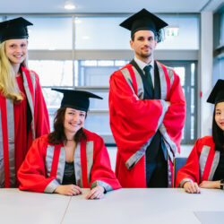 The graduates 2019. From left to the right: Laura Berg, Marion Brickwedde, Fabian Draht and Stephanie Lor