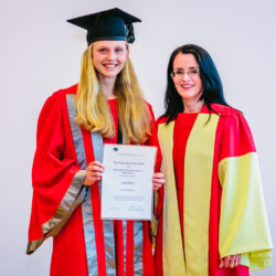 Publication prize winner Laura Berg with IGSN Director Denise Manahan-Vaughan