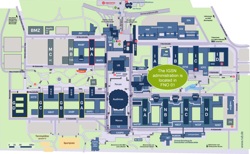 The IGSN location on the Ruhr University campus